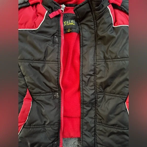 iXtreme Black & Red Hooded Winter Jacket (Boys, 4T) - Picture 2 of 8